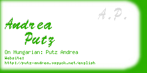 andrea putz business card